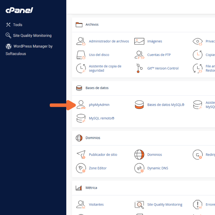 Cómo respaldar Bases de datos en cPanel phpMyAdmin